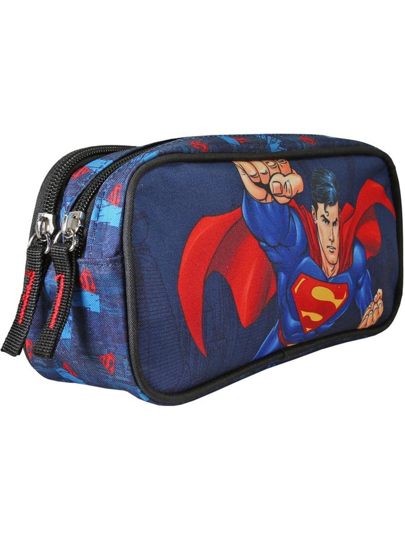 Pennenzak 'Superman' – Rechthoekig 2 vakken – 22 cm Multicolor - Kiabi