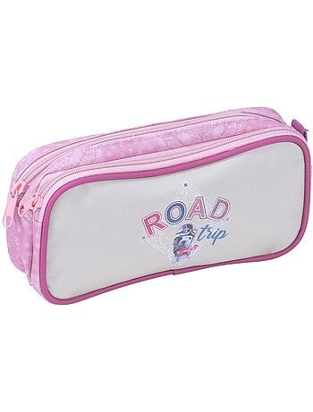 Pennenzak 'Teo Jasmin' 2 vakken rechthoekig 22 cm - Road Trip