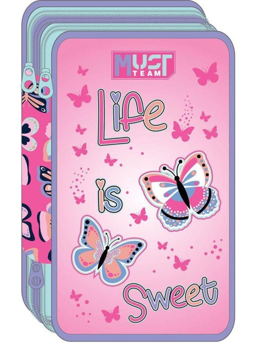 Pennenzak triple gevuld vlinders Life Is Sweet Must Team – Diakakis - Kiabi Pennenzak triple gevuld vlinders Life Is Sweet Must Team – Diakakis - Kiabi