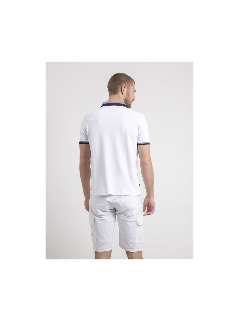Pepanolo poloshirt met korte mouwen, puur katoen Wit - Kiabi
