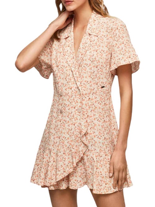 Pepe Jeans Aide Dames Oranje Combishort met Print - Kiabi Pepe Jeans Aide Dames Oranje Combishort met Print - Kiabi