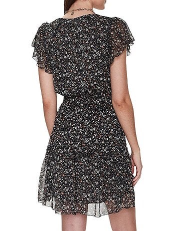 Pepe jeans aiko damesjurk zwart met patroon