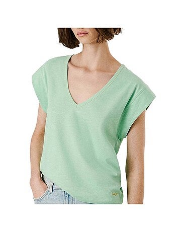 Pepe jeans anabelle ecru t-shirt voor dames