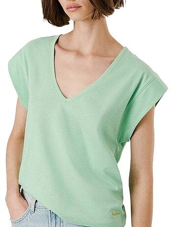 Pepe jeans anabelle ecru t-shirt voor dames