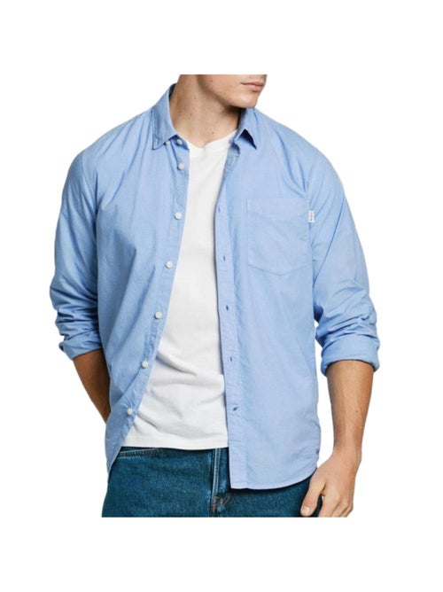 Pepe Jeans Arnold Herenoverhemd - Blauw - Kiabi Pepe Jeans Arnold Herenoverhemd - Blauw - Kiabi