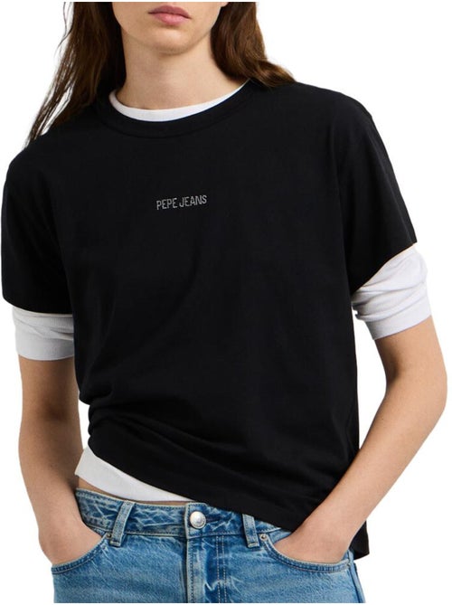 Pepe jeans bema zwart t-shirt voor dames - Kiabi Pepe jeans bema zwart t-shirt voor dames - Kiabi
