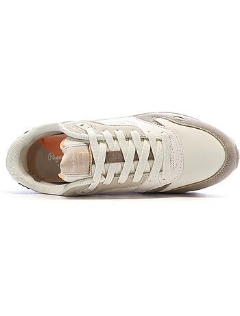 Pepe jeans bexley city beige dames sneakers