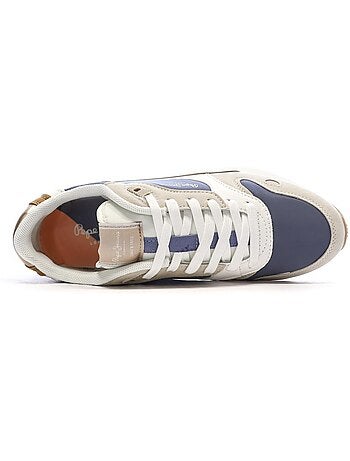 Pepe jeans bexley light thames heren sneakers blauw/wit