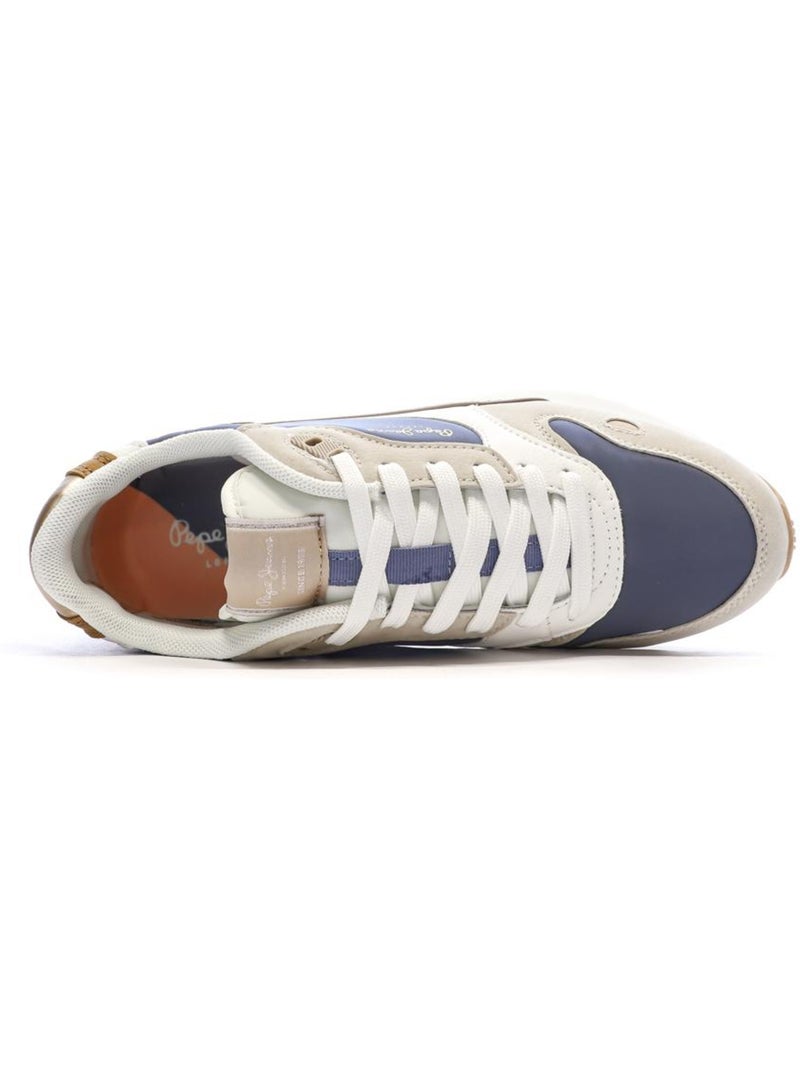 Pepe jeans bexley light thames heren sneakers blauw/wit Wit - Kiabi