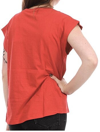 Pepe jeans bloom rood t-shirt voor dames