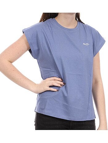 Pepe jeans bloom mauve t-shirt voor dames