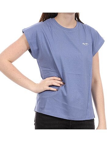 Pepe jeans bloom mauve t-shirt voor dames