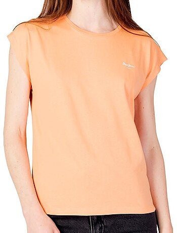 Pepe jeans bloom rood t-shirt voor dames