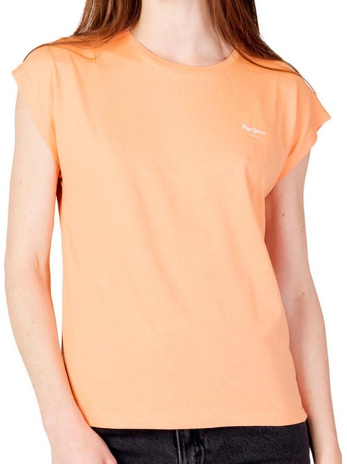 Pepe jeans bloom oranje t-shirt voor dames - Kiabi
