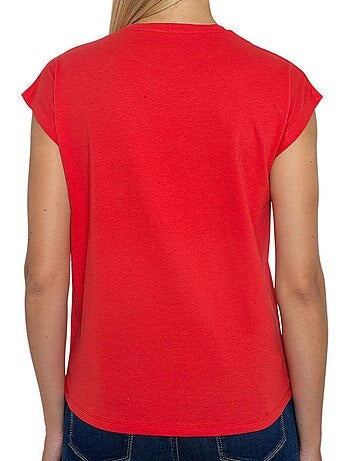 Pepe jeans bloom mauve t-shirt voor dames