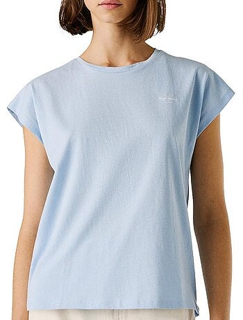 Pepe jeans bloom mauve t-shirt voor dames