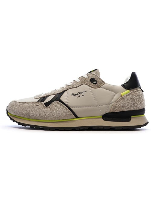 Pepe Jeans Brit Fly Grijs Heren Sneakers - Kiabi Pepe Jeans Brit Fly Grijs Heren Sneakers - Kiabi