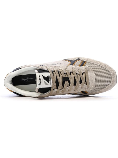 Pepe Jeans Brit Fun M Beige Heren Sneakers - Kiabi Pepe Jeans Brit Fun M Beige Heren Sneakers - Kiabi