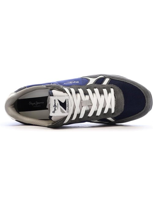 Pepe Jeans Brit Mixt Heren Sneakers Grijs/Blauw - Kiabi Pepe Jeans Brit Mixt Heren Sneakers Grijs/Blauw - Kiabi