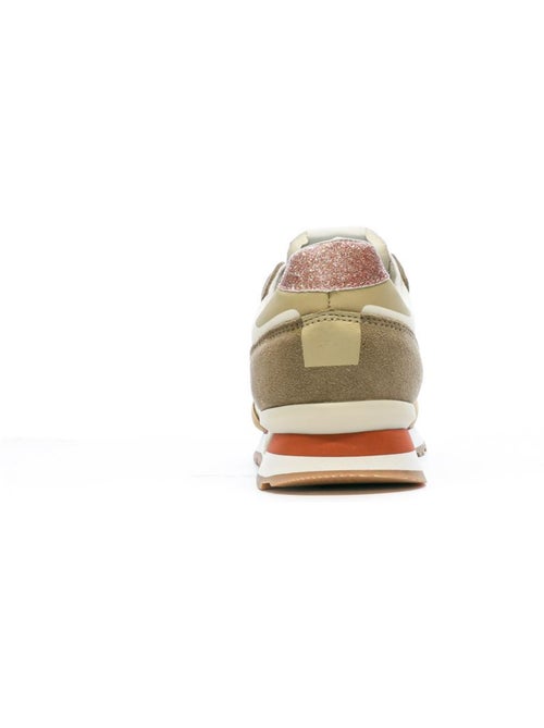 Pepe Jeans Brit Print Ecru/Camel Dames Sneakers - Kiabi Pepe Jeans Brit Print Ecru/Camel Dames Sneakers - Kiabi