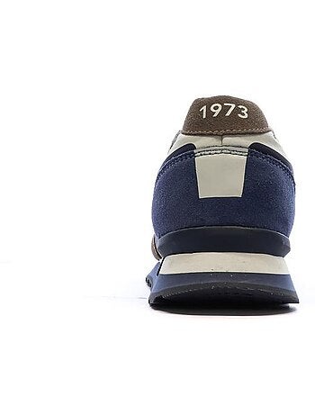 Pepe jeans brit prints bruine heren sneakers