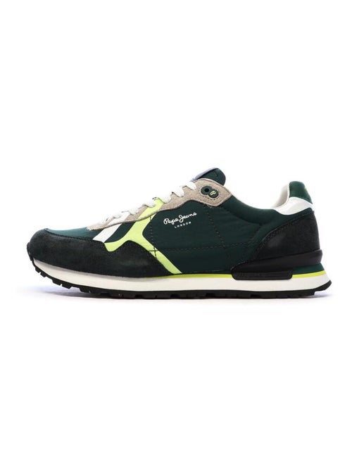 Pepe Jeans Brit Road Groene Heren Sneakers - Kiabi Pepe Jeans Brit Road Groene Heren Sneakers - Kiabi