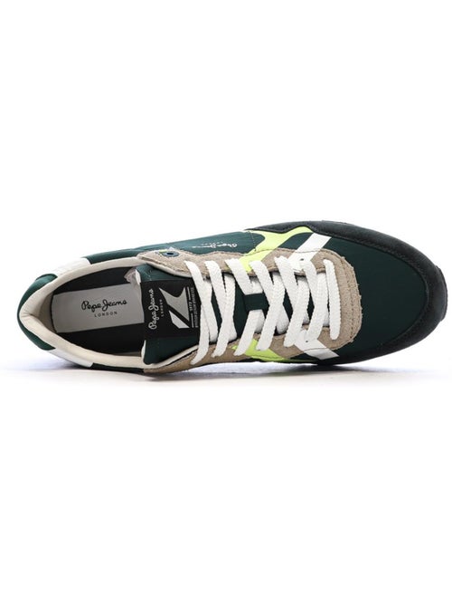 Pepe jeans brit road groene heren sneakers - Kiabi