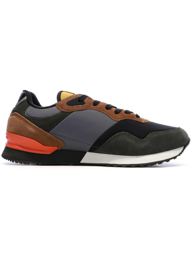 Pepe jeans brit road m heren sneakers marine/kaki/rood Licht kakigroen - Kiabi