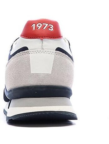 Pepe jeans brit road m heren sneakers marine/rood