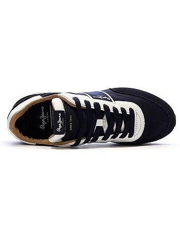 Pepe jeans buster heren sneakers wit/marine
