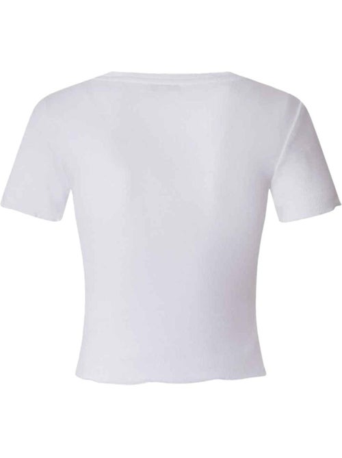 Pepe Jeans Cara Wit Dames T-shirt - Kiabi Pepe Jeans Cara Wit Dames T-shirt - Kiabi