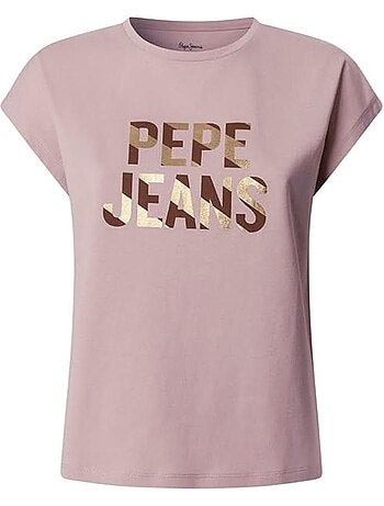 Pepe jeans catalina cloudy t-shirt voor dames - roze