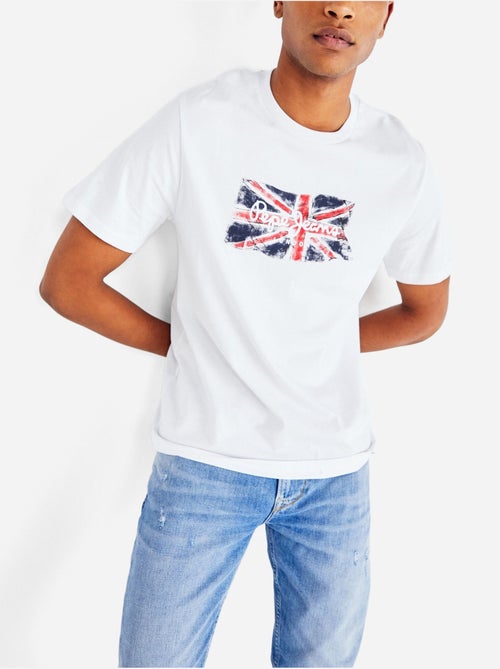 Pepe Jeans Clag Wit T-shirt voor Heren - Kiabi Pepe Jeans Clag Wit T-shirt voor Heren - Kiabi
