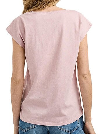 Pepe jeans cloe pastel roze t-shirt voor dames