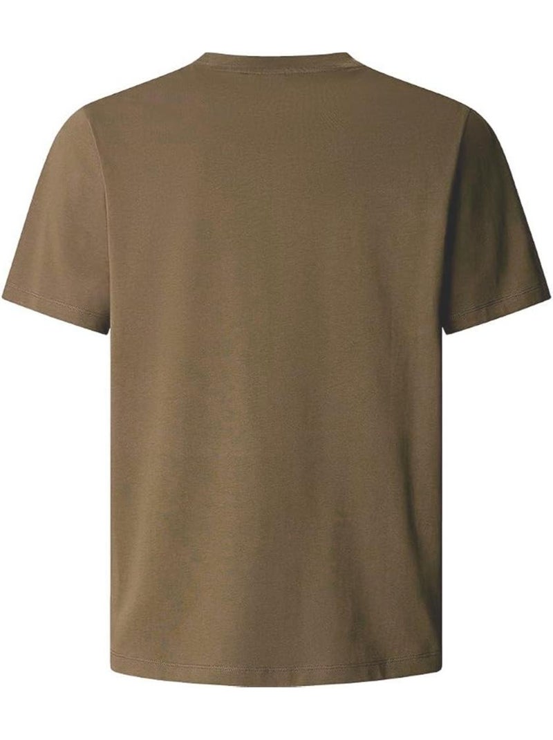 Pepe jeans connor heren t-shirt donkerbruin met contrast Cappuccinobruin - Kiabi