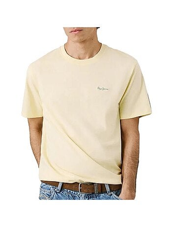 Pepe jeans connor t-shirt voor heren - blauw met contrastdetails