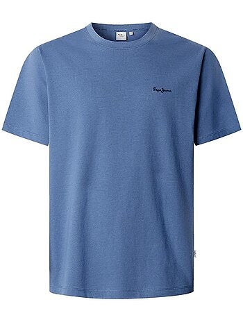 Pepe jeans connor t-shirt voor heren - beige met contrastdetails