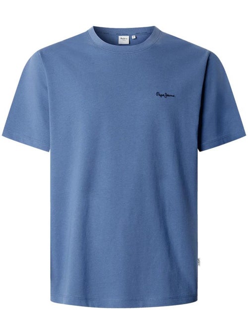 Pepe jeans connor heren t-shirt koningsblauw met contrast - Kiabi