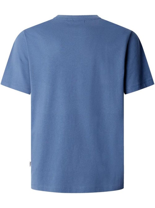 Pepe jeans connor heren t-shirt koningsblauw met contrast - Kiabi