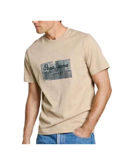 Pepe Jeans Connor Lichtbruin T-shirt voor Heren - Kiabi Pepe Jeans Connor Lichtbruin T-shirt voor Heren - Kiabi