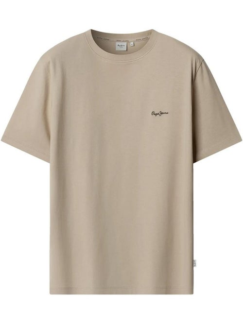 Pepe jeans connor t-shirt voor heren - beige met contrastdetails - Kiabi