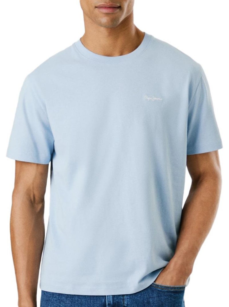 Pepe Jeans Connor T-shirt voor Heren - Blauw met Contrastdetails Blauw - Kiabi