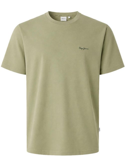 Pepe jeans connor t-shirt voor heren - groen met contrastdetails - Kiabi
