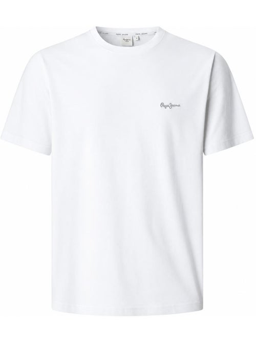 Pepe jeans connor t-shirt voor heren - wit met contrastdetails - Kiabi
