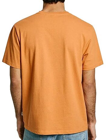 Pepe jeans contrast oranje t-shirt voor heren