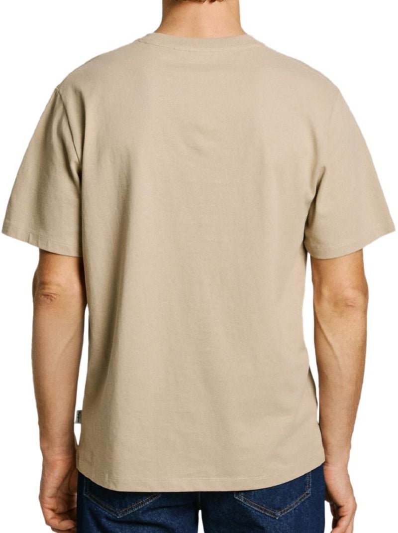Pepe Jeans Contrast T-shirt Beige voor Heren Beige - Kiabi