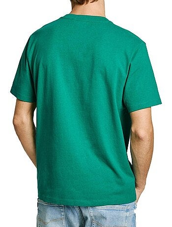 Pepe jeans contrast oranje t-shirt voor heren