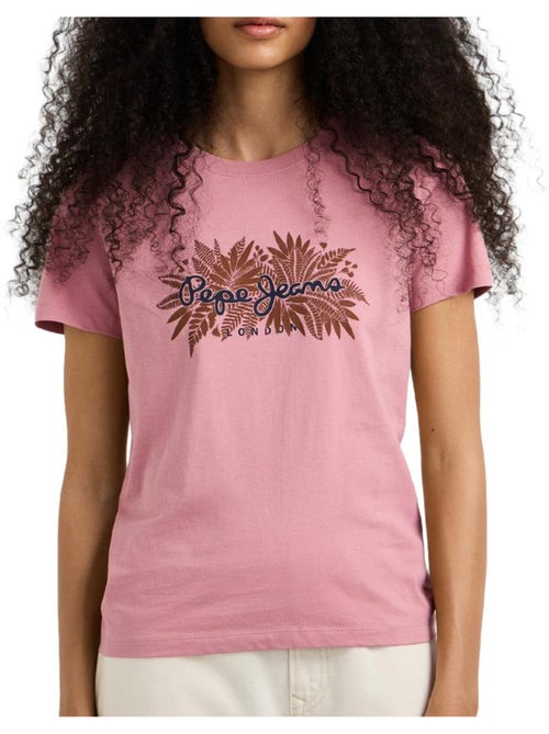 Pepe jeans cristina dames t-shirt met rozenprint - Kiabi