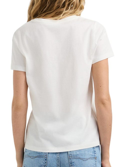 Pepe jeans cristina dames t-shirt wit/blauw - Kiabi