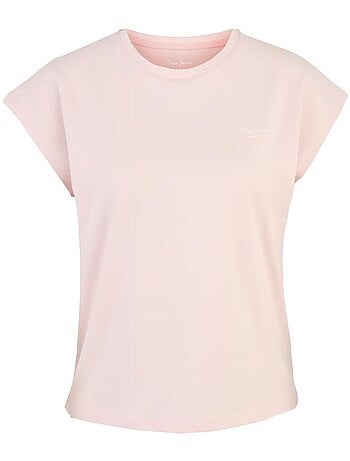 Pepe jeans bloom mauve t-shirt voor dames